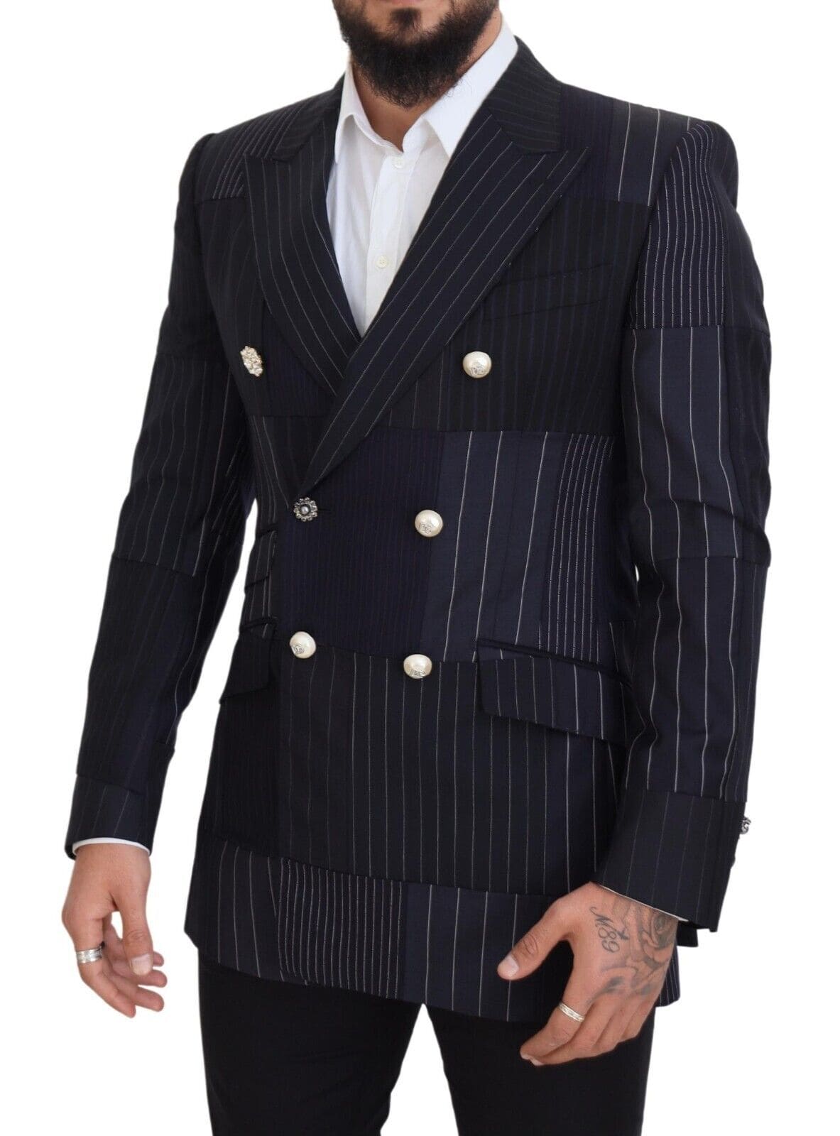 Blazer croisé slim bleu marine élégant Dolce &amp; Gabbana