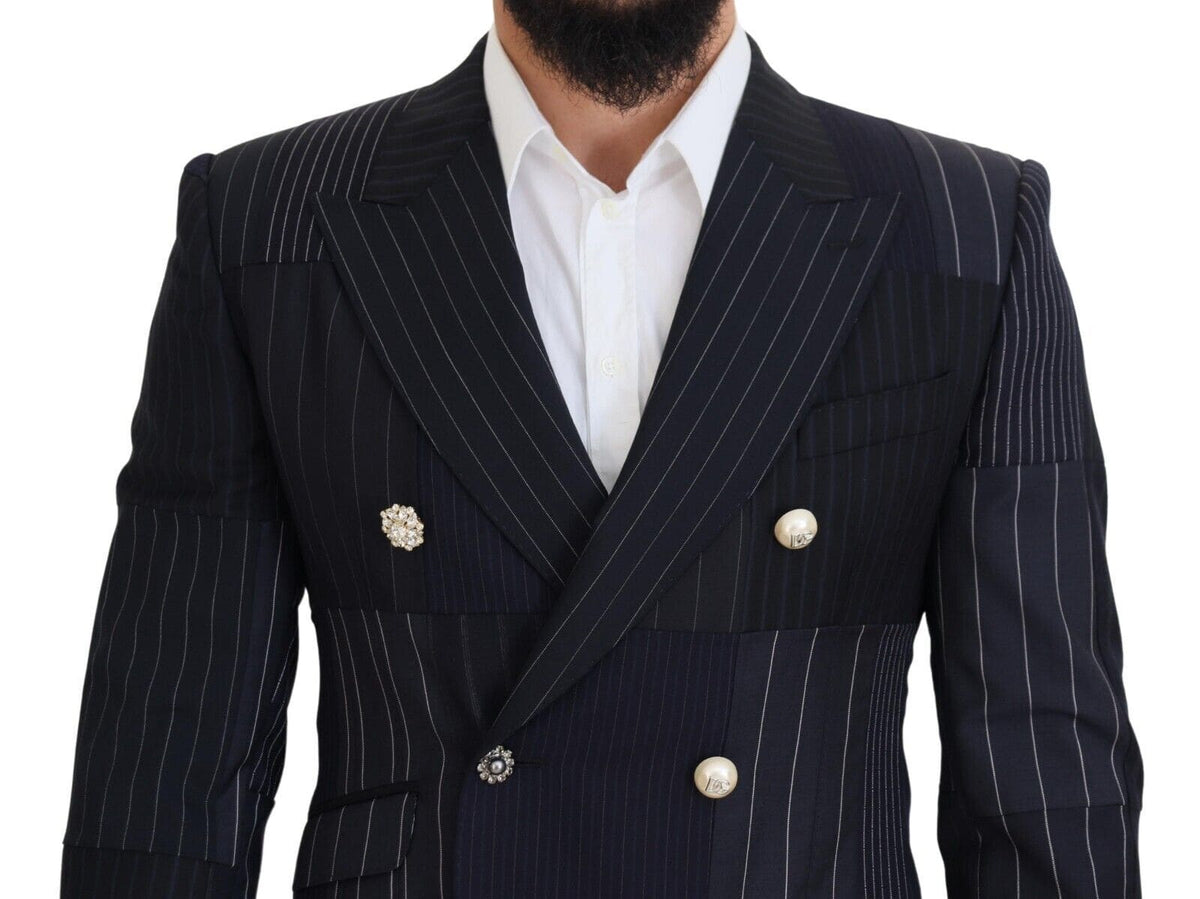 Blazer croisé slim bleu marine élégant Dolce &amp; Gabbana