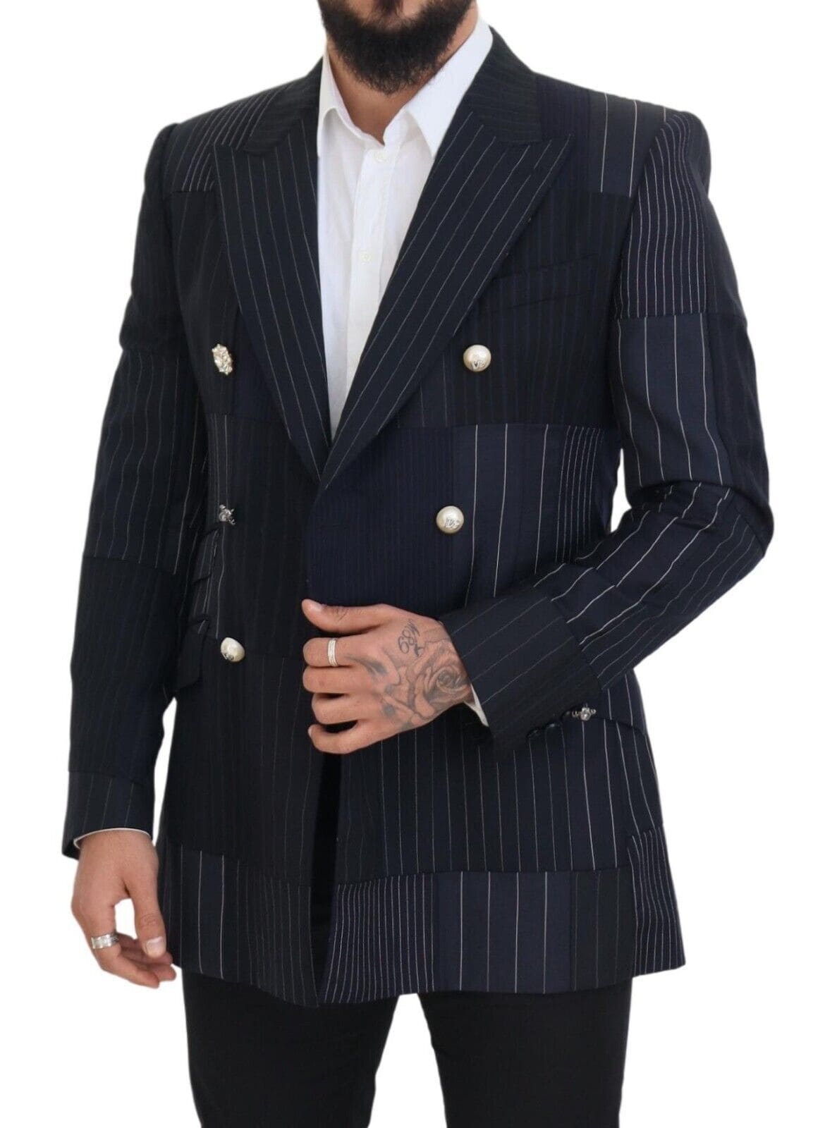 Blazer croisé slim bleu marine élégant Dolce &amp; Gabbana