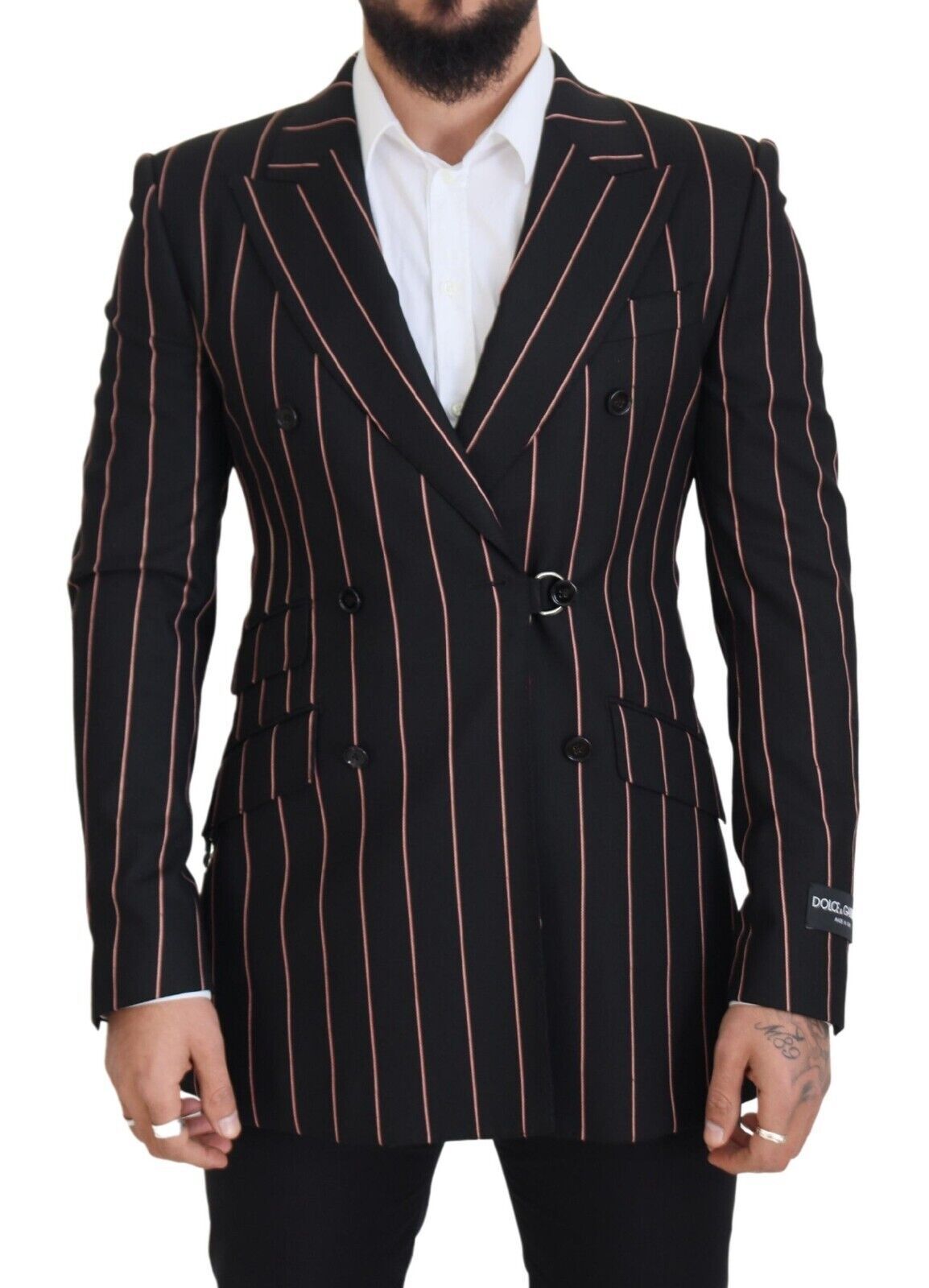 Blazer croisé slim fit élégant Dolce &amp; Gabbana noir