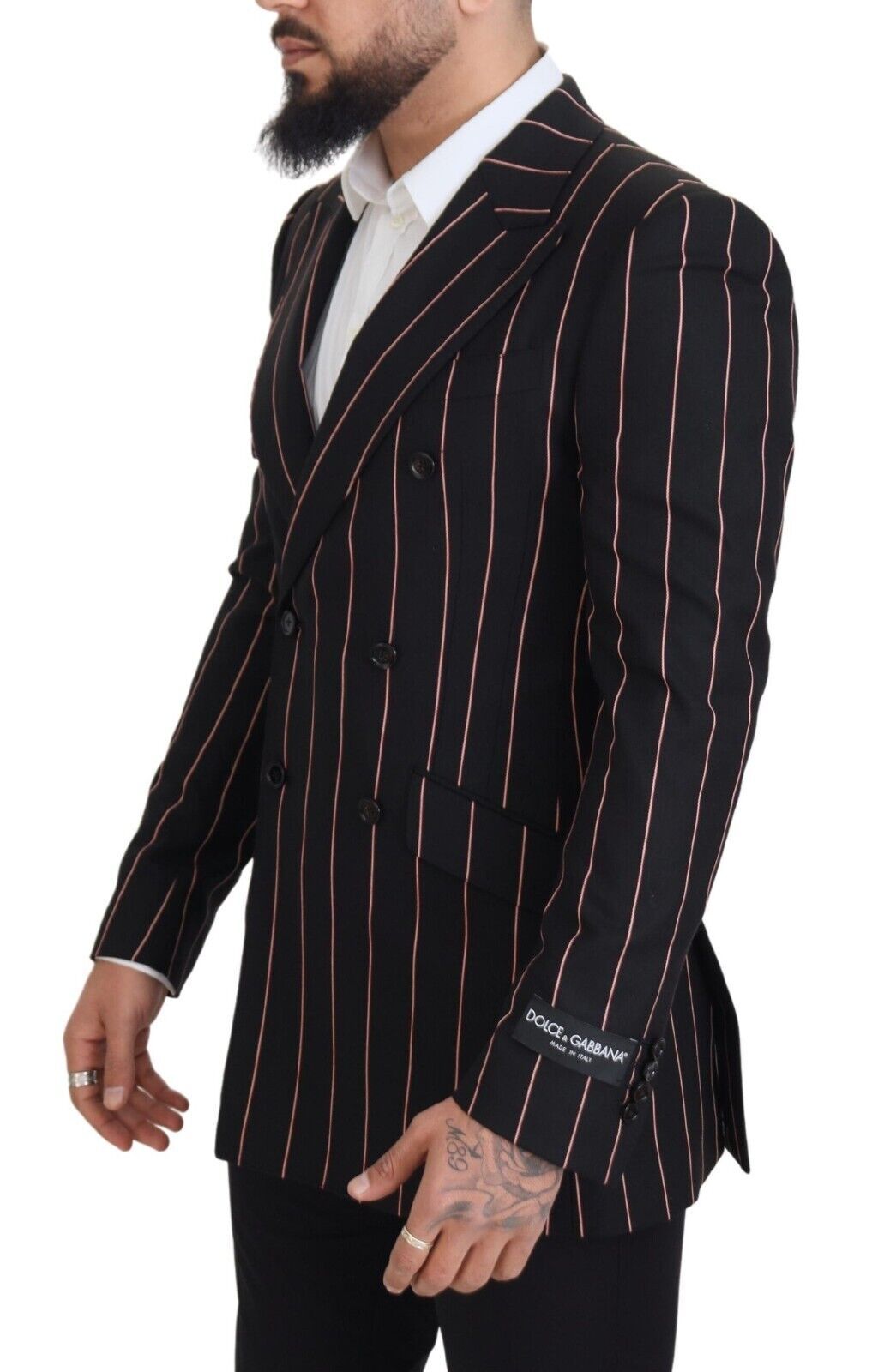 Blazer croisé slim fit élégant Dolce &amp; Gabbana noir