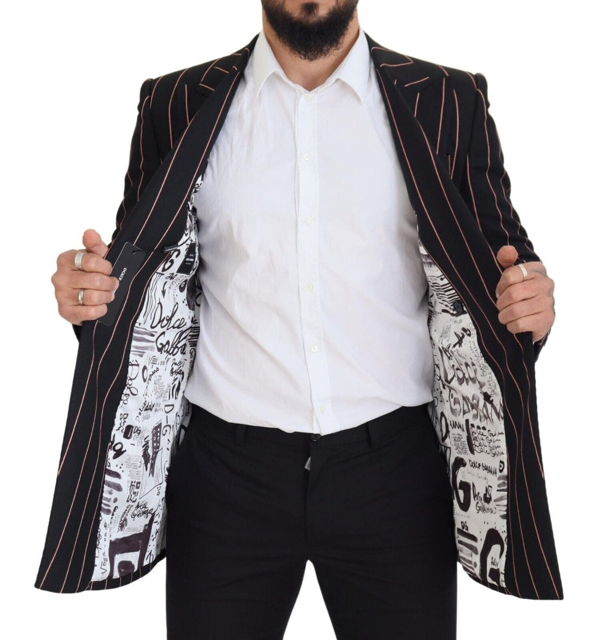 Blazer croisé slim fit élégant Dolce &amp; Gabbana noir