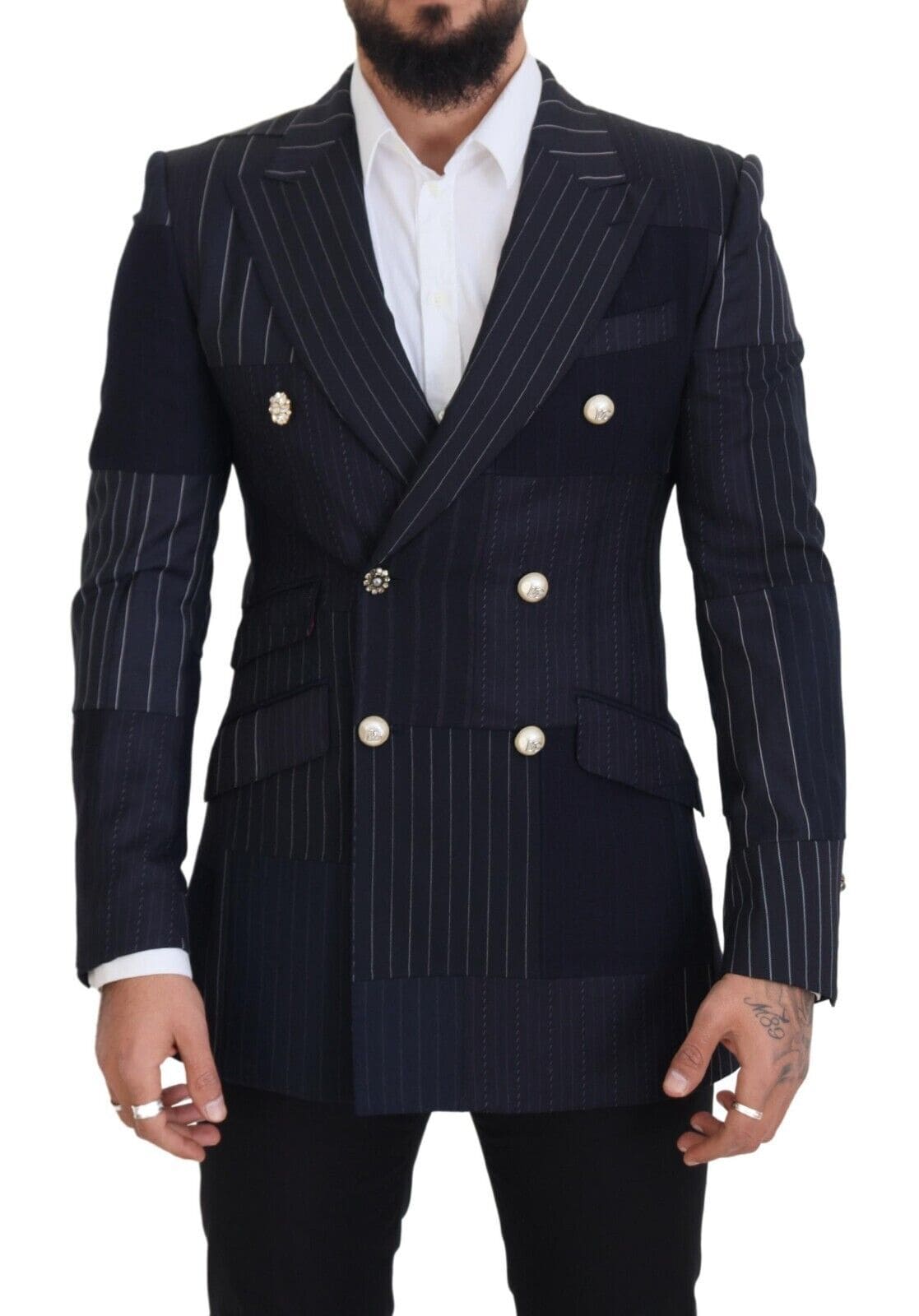 Blazer croisé slim bleu marine Dolce &amp; Gabbana