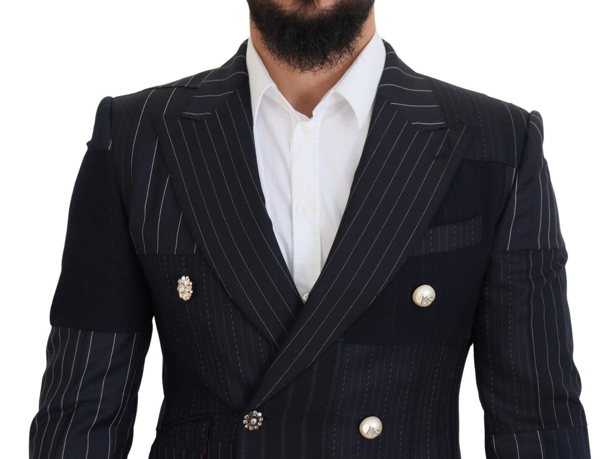 Blazer croisé slim bleu marine Dolce &amp; Gabbana