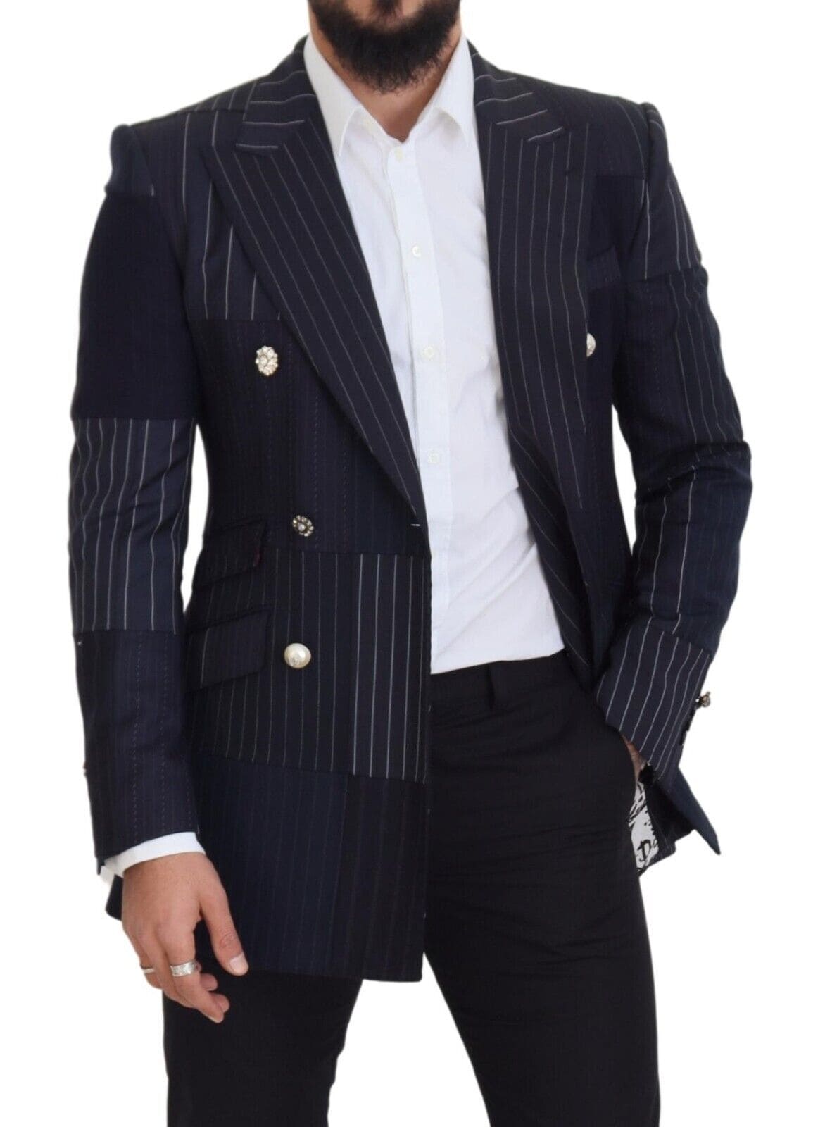 Blazer croisé slim bleu marine Dolce &amp; Gabbana