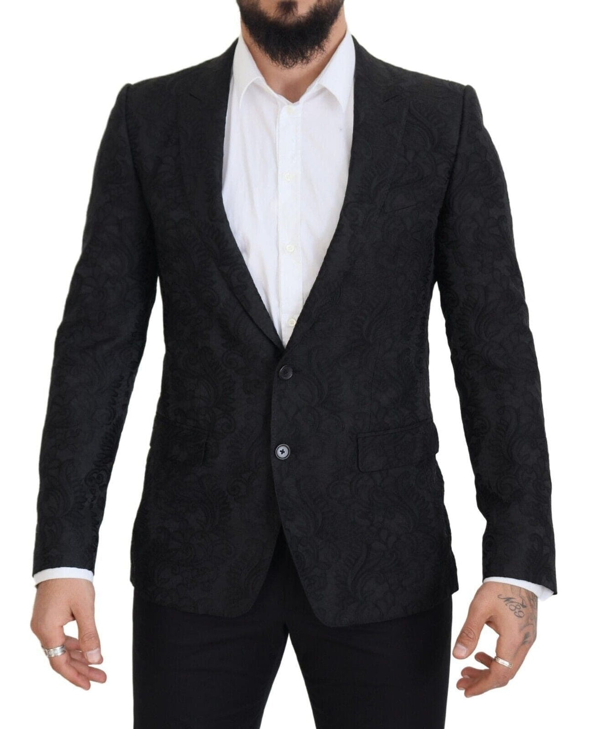 Blazer elegante de corte entallado con solapas de pico de Dolce &amp; Gabbana