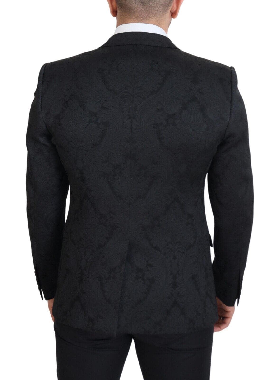 Conjunto de chaqueta y chaleco elegante de traje Martini negro de Dolce &amp; Gabbana