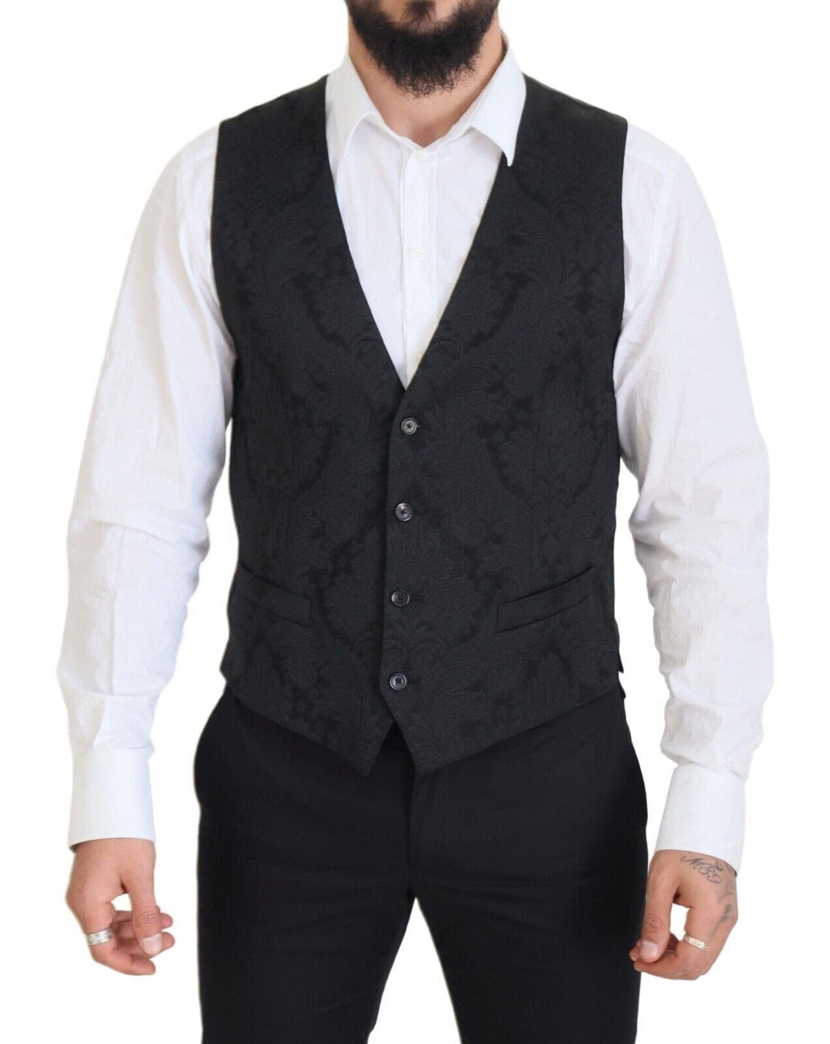 Ensemble veste et gilet de costume élégant Dolce &amp; Gabbana Martini noir