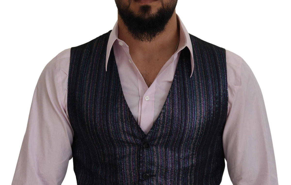 Gilet de soirée multicolore Dolce &amp; Gabbana en mélange de luxe