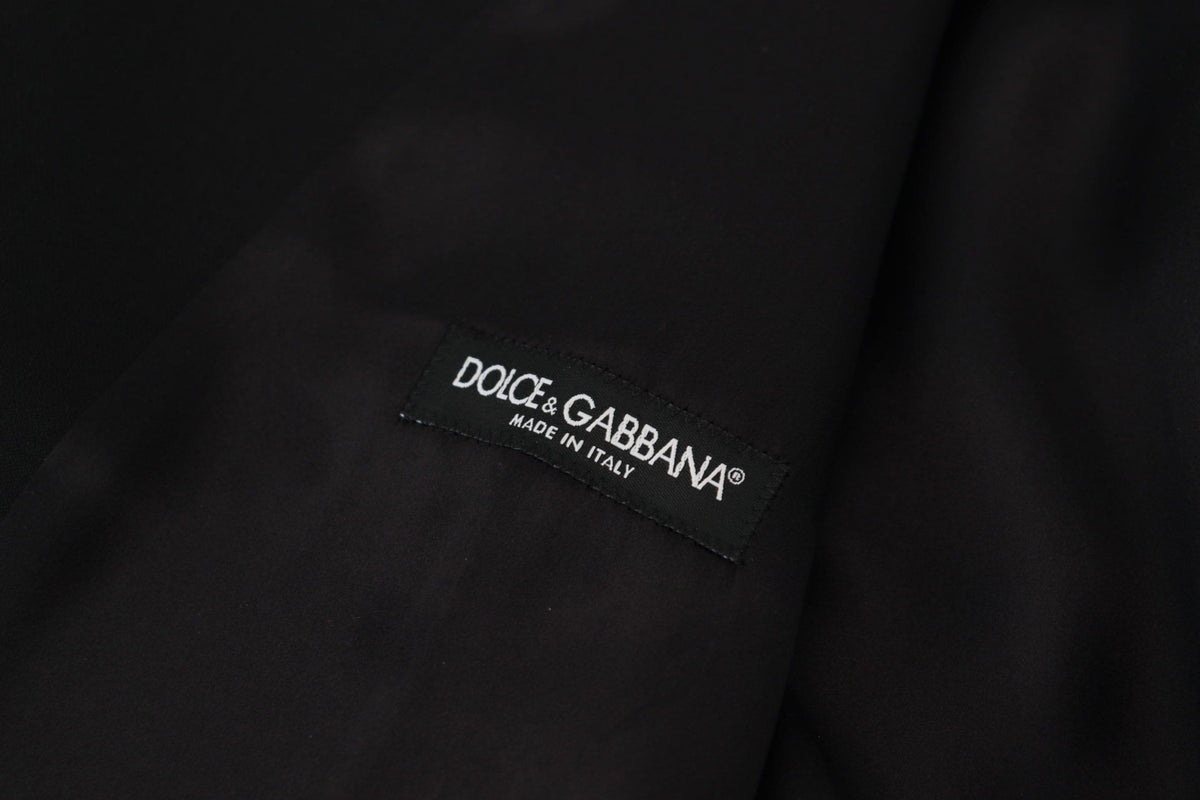 Gilet élégant à simple boutonnage noir Dolce &amp; Gabbana