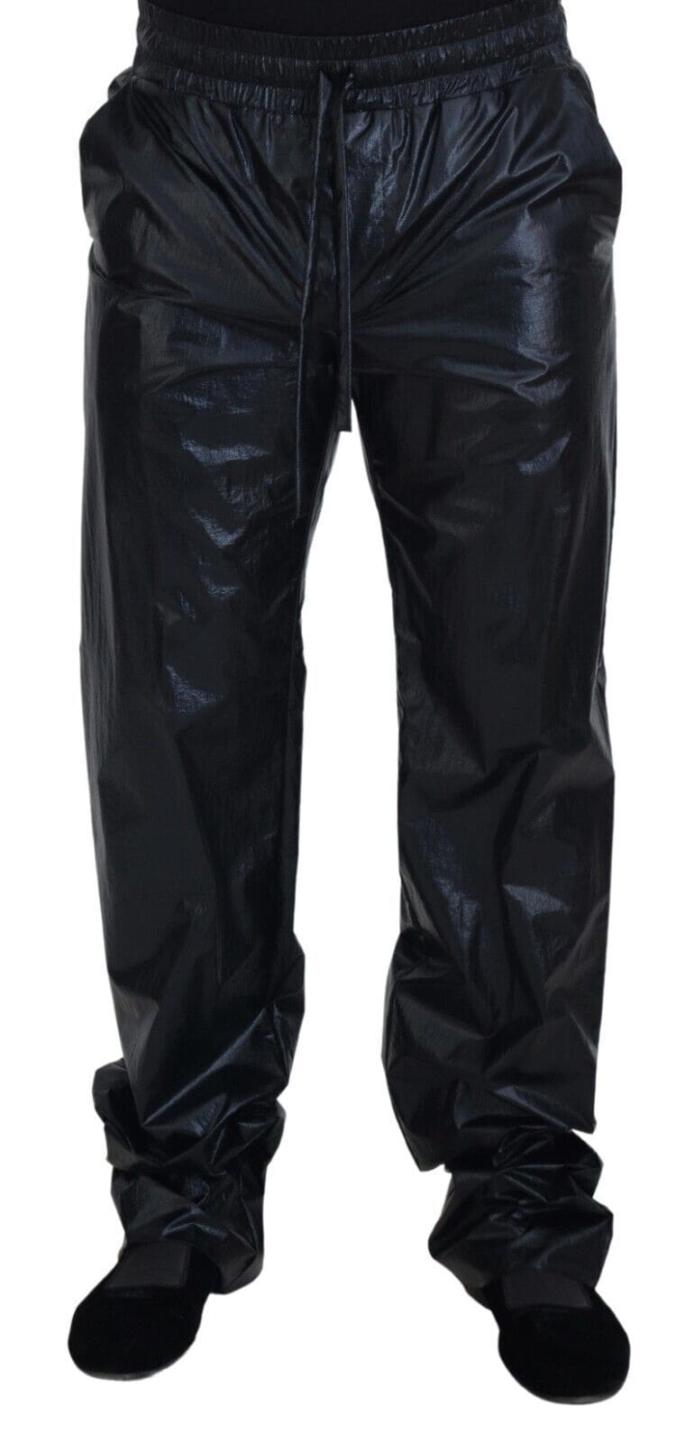 Pantalon de créateur noir élégant Dolce &amp; Gabbana