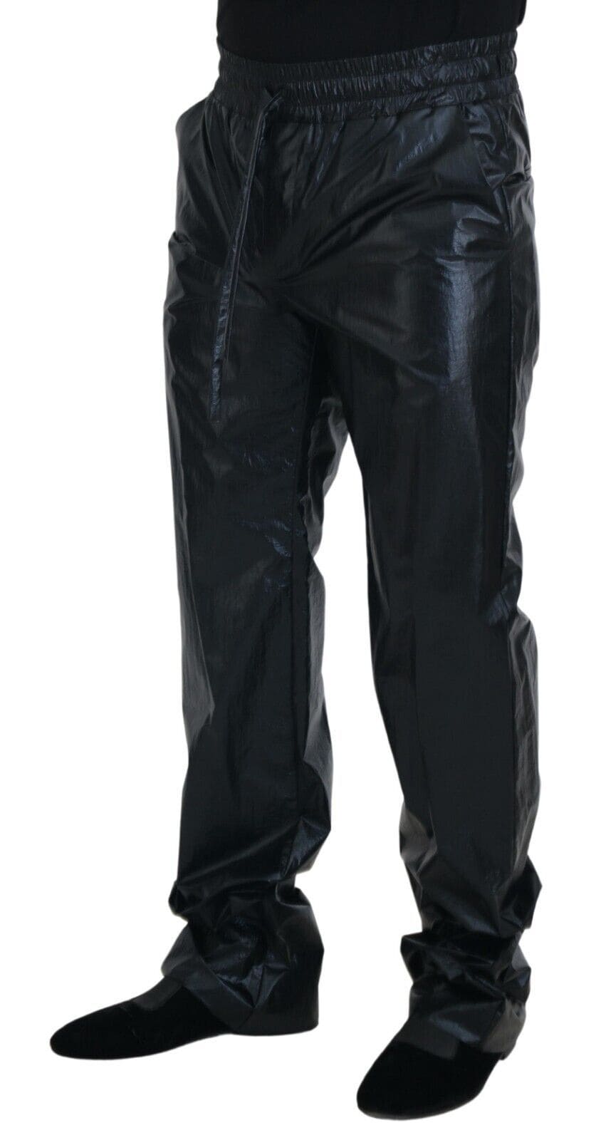 Pantalon de créateur noir élégant Dolce &amp; Gabbana