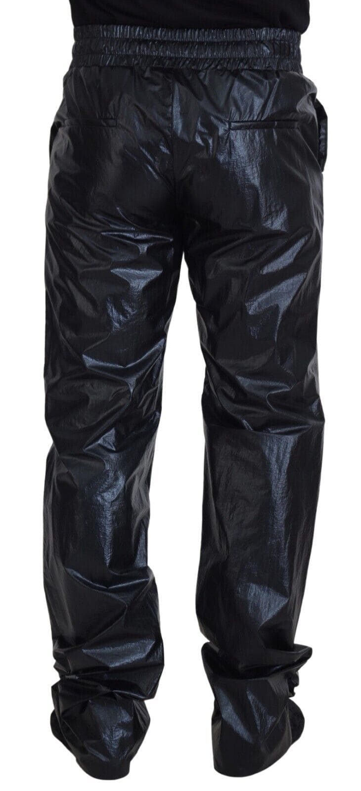 Pantalon de créateur noir élégant Dolce &amp; Gabbana