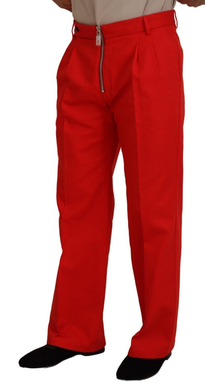 Pantalones de algodón Mainline de Dolce &amp; Gabbana en color rojo