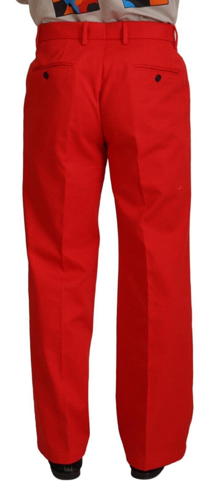 Pantalones de algodón Mainline de Dolce &amp; Gabbana en color rojo