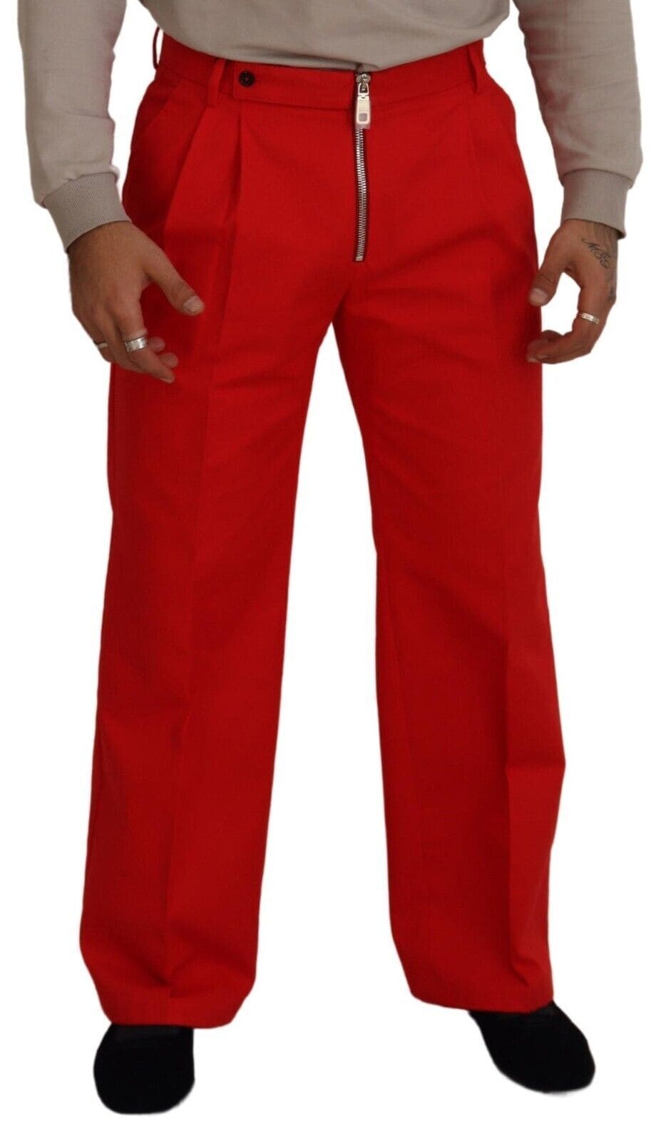 Pantalon en coton rouge Dolce &amp; Gabbana