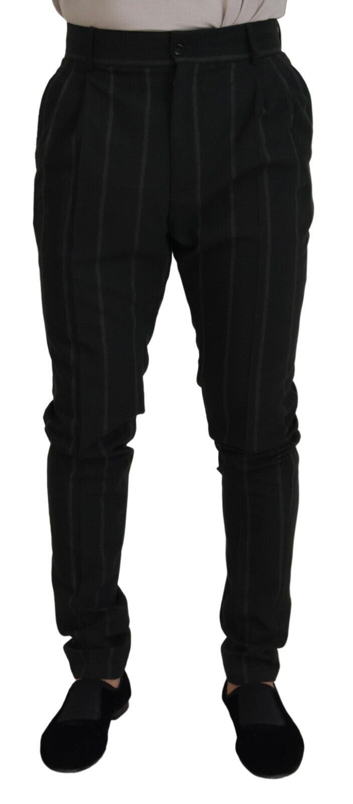 Pantalon tailleur noir élégant Dolce &amp; Gabbana