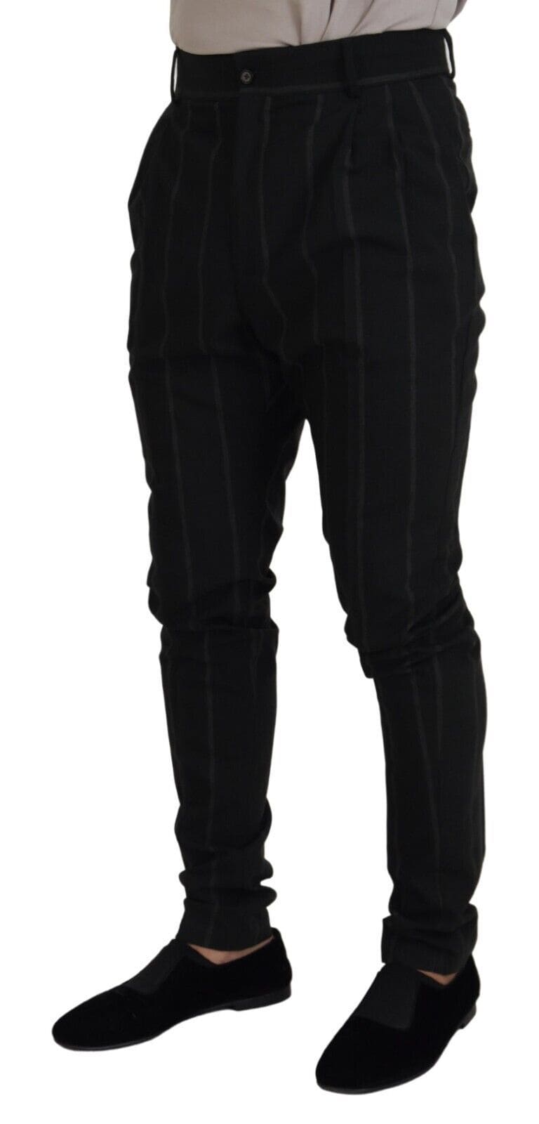 Pantalon tailleur noir élégant Dolce &amp; Gabbana