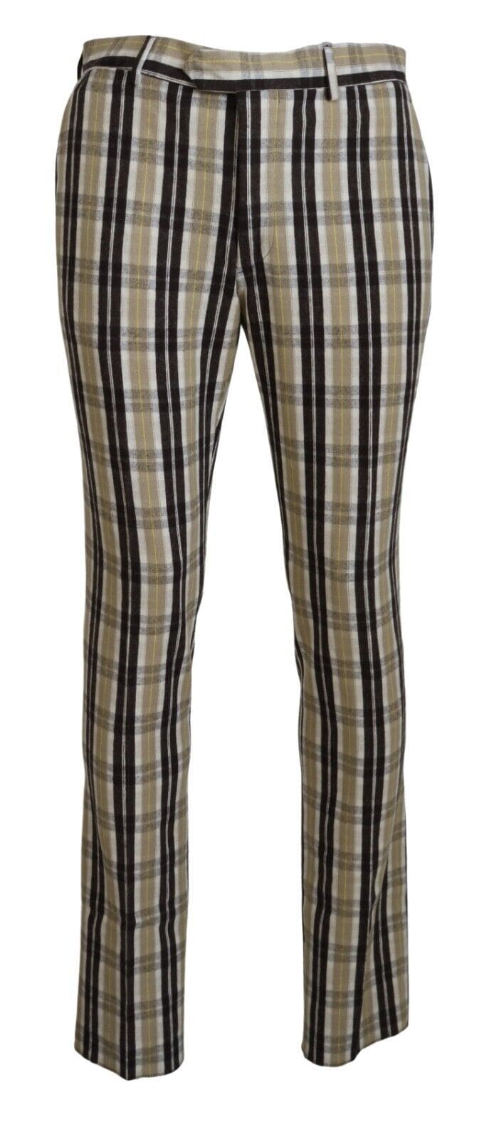 BENCIVENGA Pantalon chic en coton à carreaux multicolores