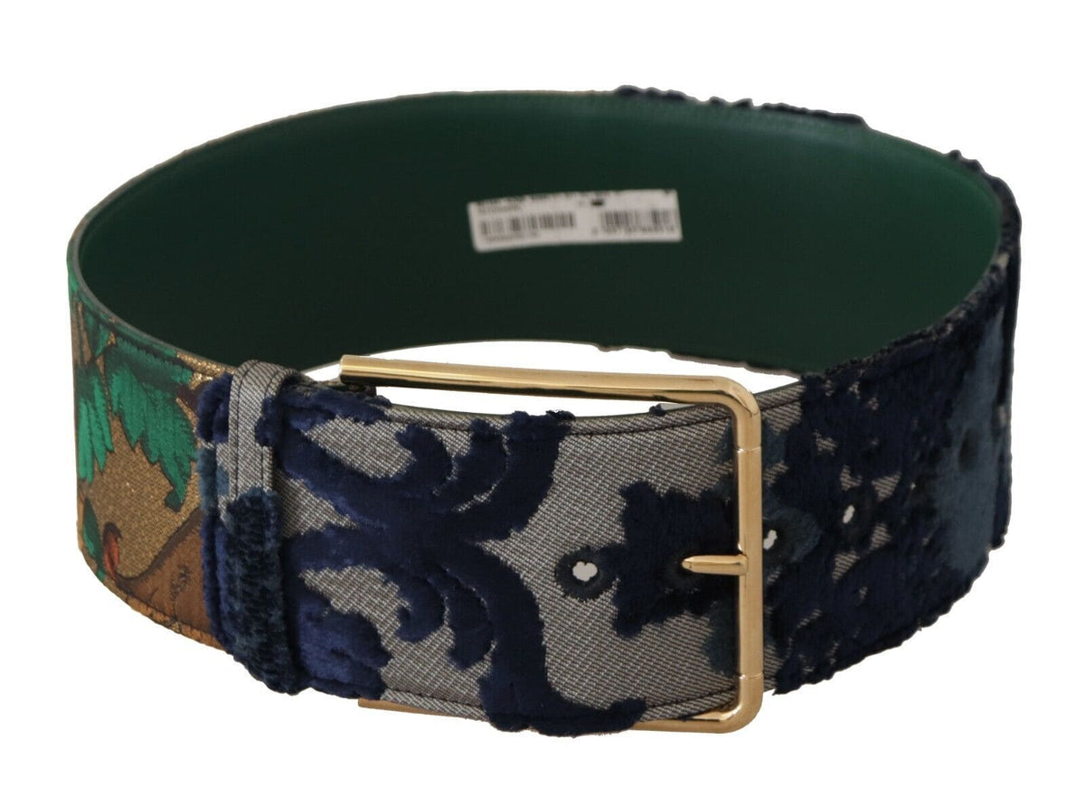 Ceinture élégante en cuir Dolce &amp; Gabbana avec boucle gravée