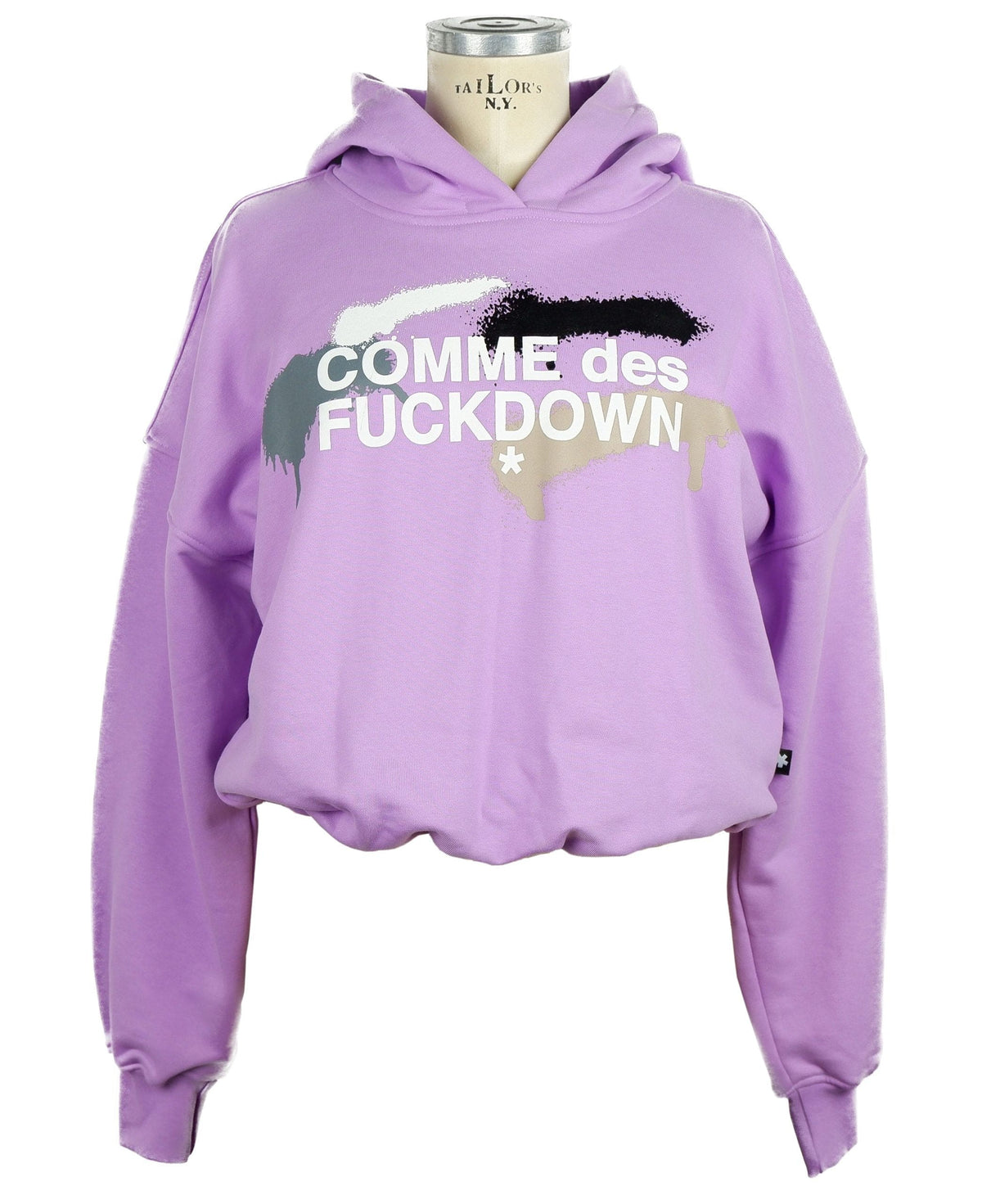 Sweat à capuche violet chic Comme Des Fuckdown avec logo imprimé