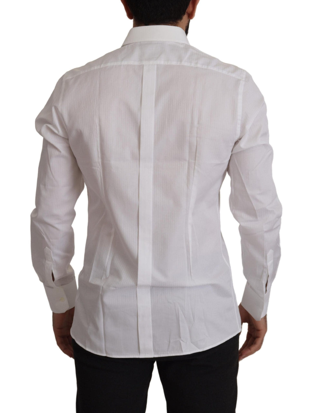 Chemise élégante en coton blanc Dolce &amp; Gabbana