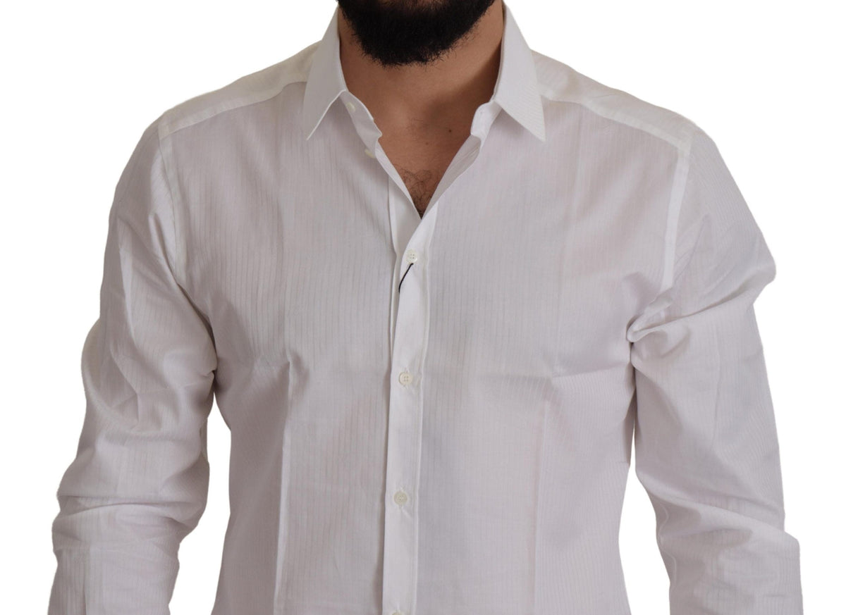 Dolce & Gabbana Elegant White Cotton Dress Shirt