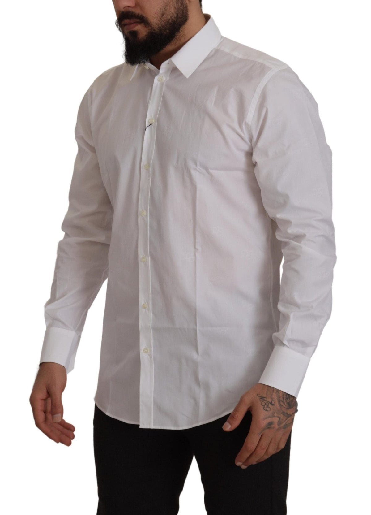 Chemise habillée blanche élégante coupe slim Dolce &amp; Gabbana Martini