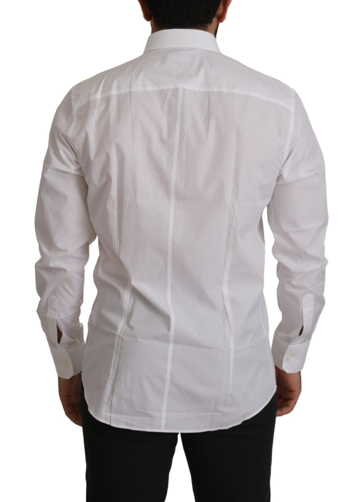 Dolce & Gabbana Elegant Slim Fit White Martini Dress Shirt