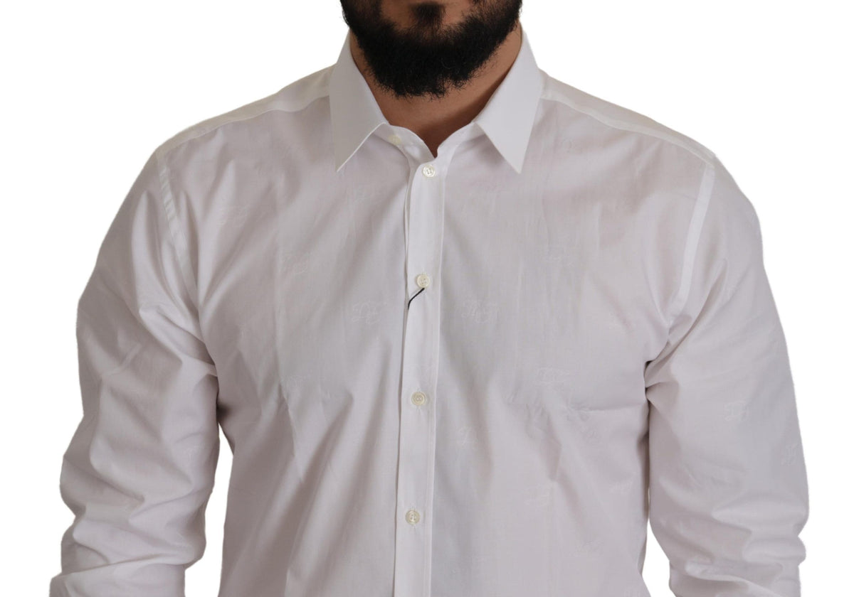 Chemise habillée blanche élégante coupe slim Dolce &amp; Gabbana Martini