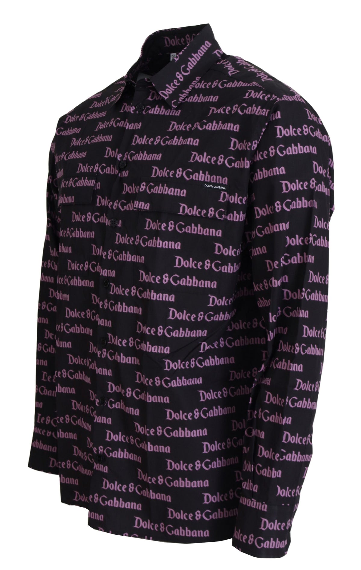 Camisa de vestir negra elegante de corte entallado de Dolce &amp; Gabbana