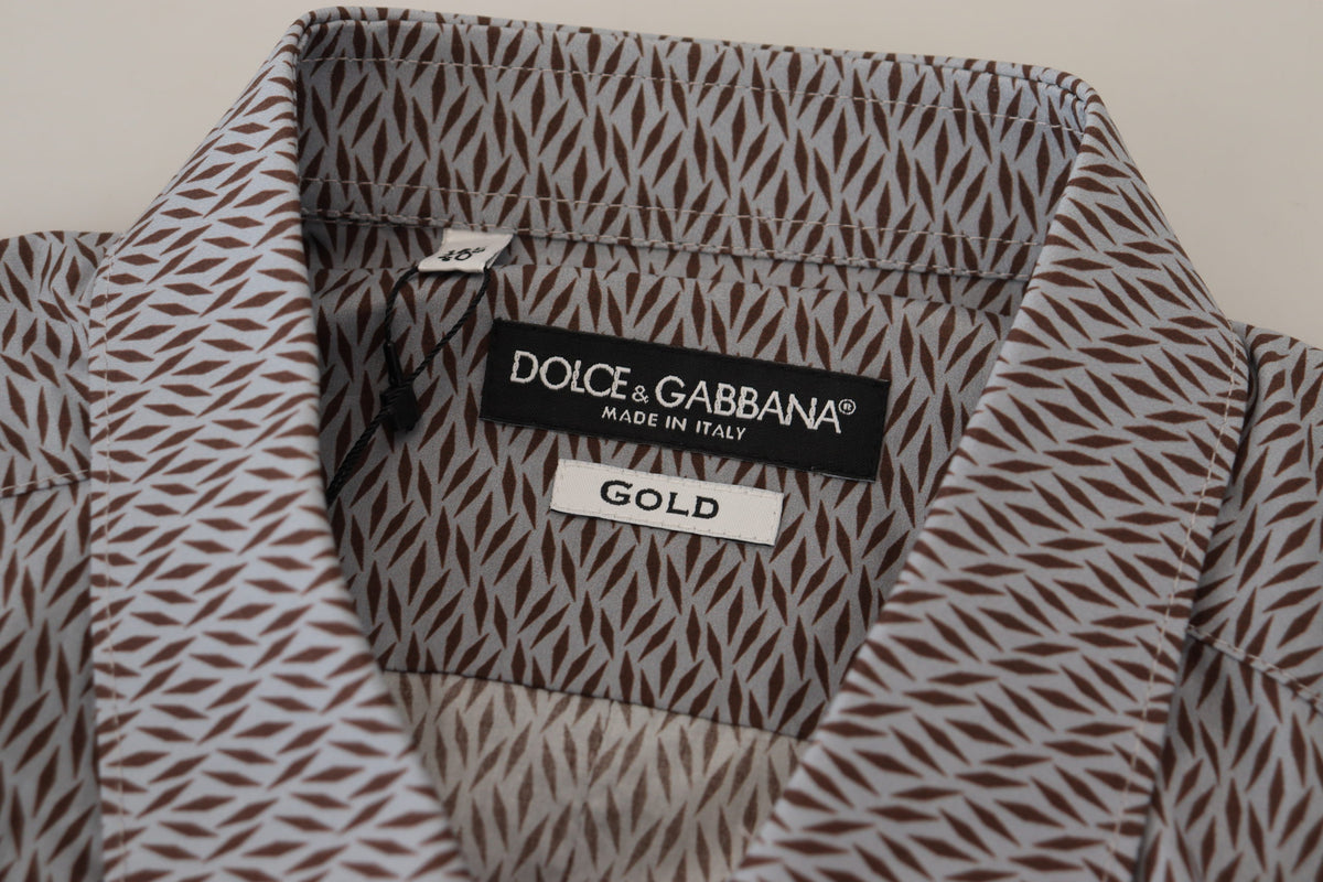 Camisa formal de algodón de corte entallado y elegante de Dolce &amp; Gabbana