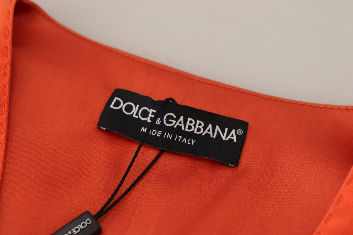 Gilet élégant en soie orange Dolce &amp; Gabbana