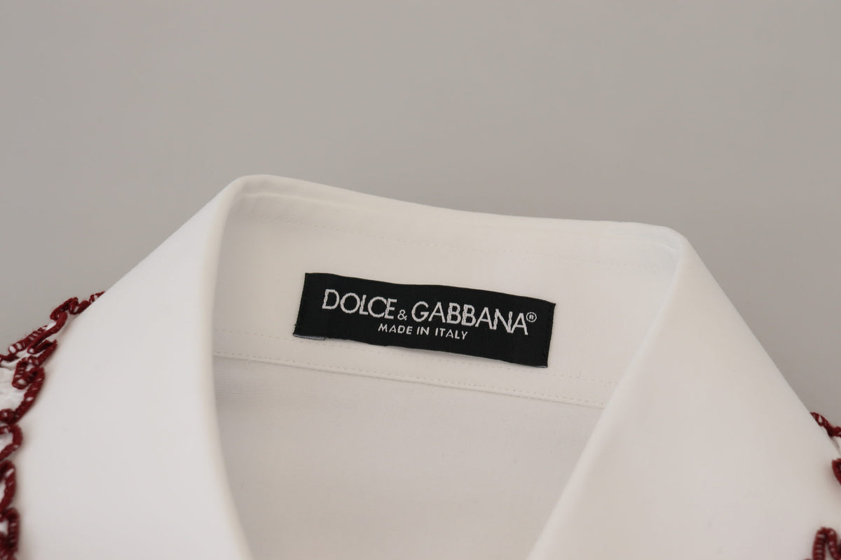 Polo élégant en coton blanc Dolce &amp; Gabbana