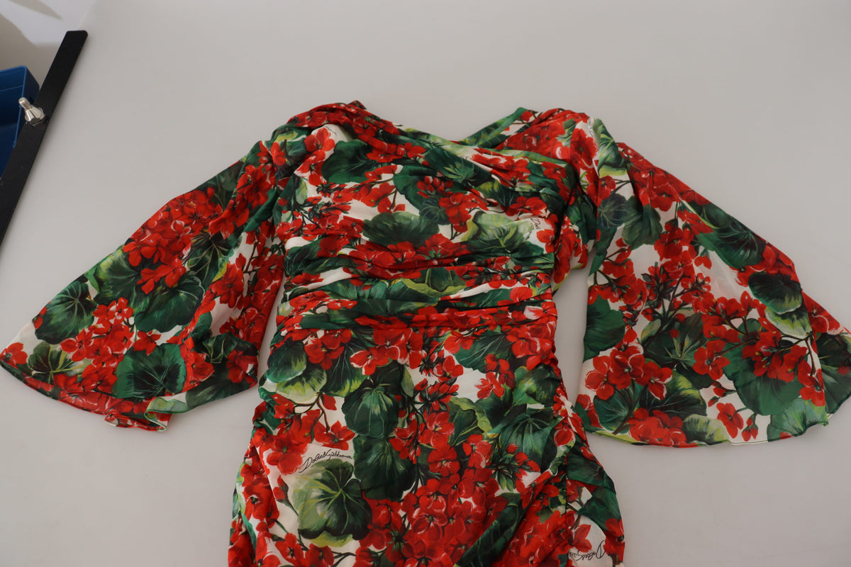 Robe fourreau à imprimé floral enchanteur Dolce &amp; Gabbana