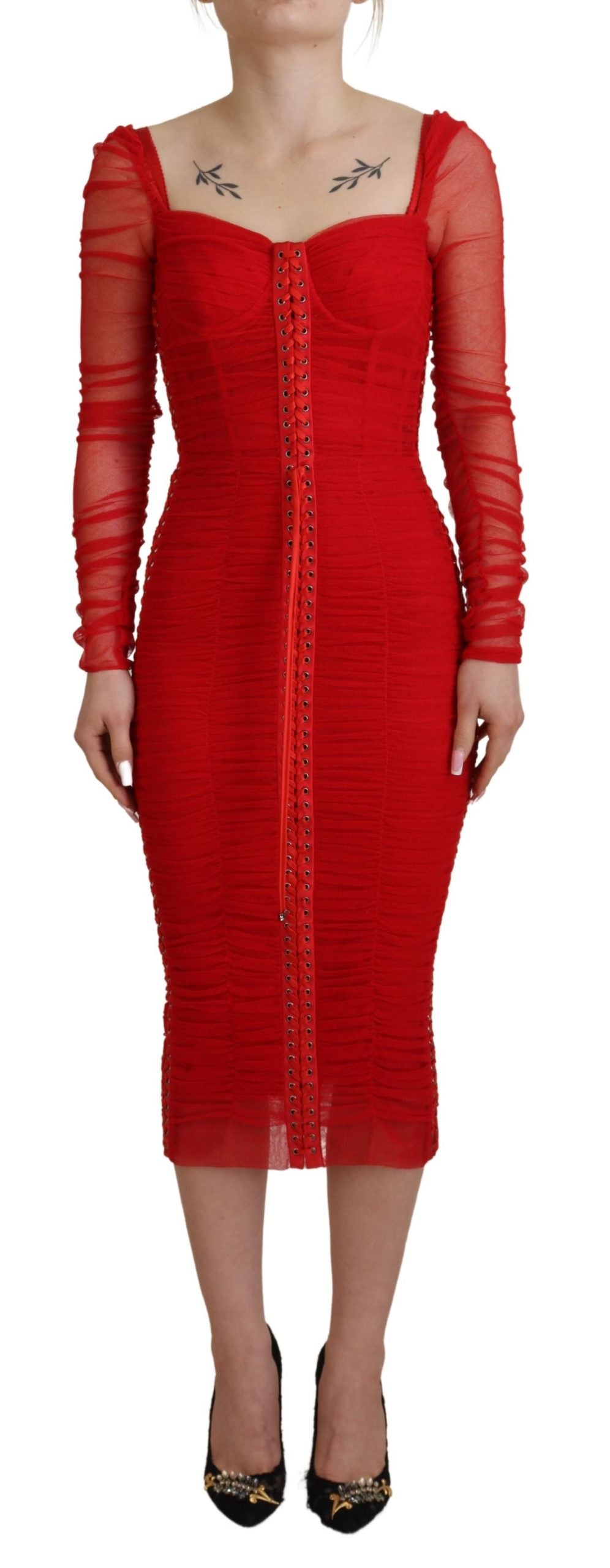 Robe fourreau moulante rouge élégante Dolce &amp; Gabbana