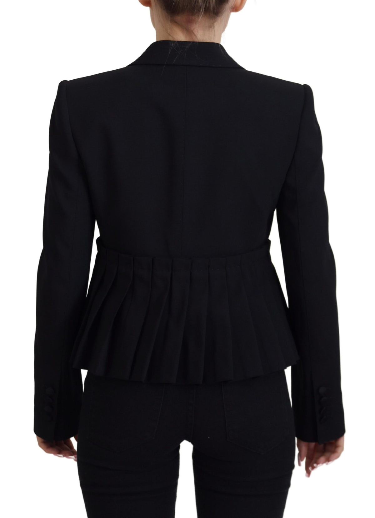 Blazer élégant en laine stretch noire Dolce &amp; Gabbana