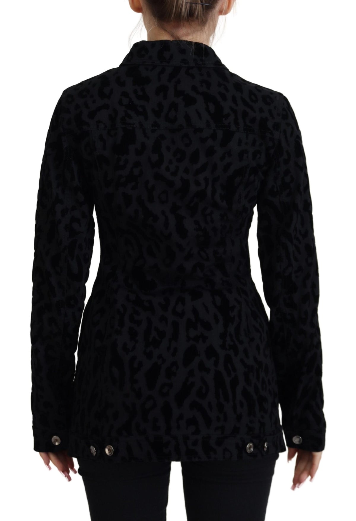 Chaqueta vaquera con estampado de leopardo elegante de Dolce &amp; Gabbana