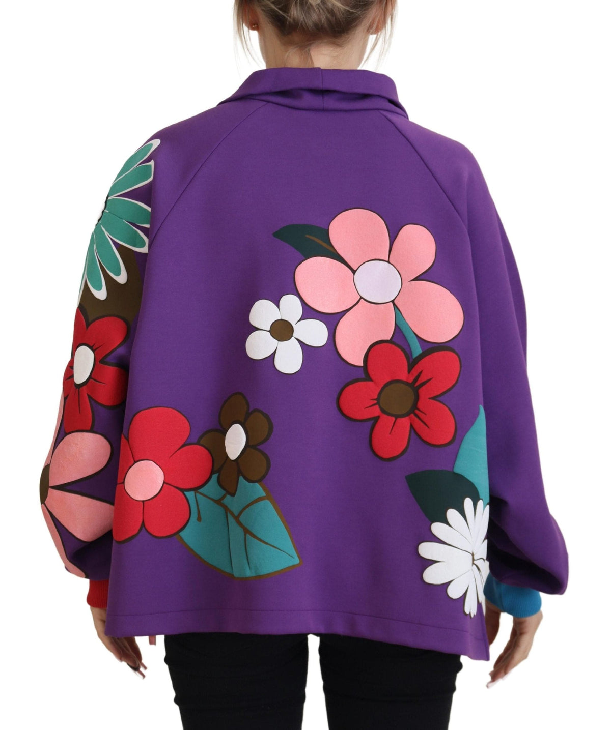 Pull élégant à fleurs violettes Dolce &amp; Gabbana