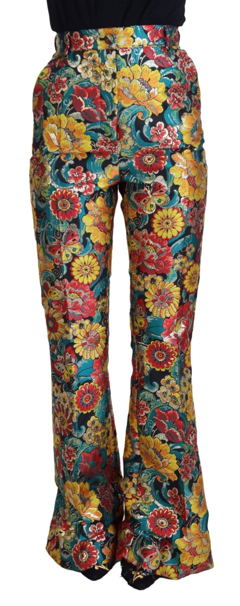 Pantalon tissé multicolore élégant Dolce &amp; Gabbana