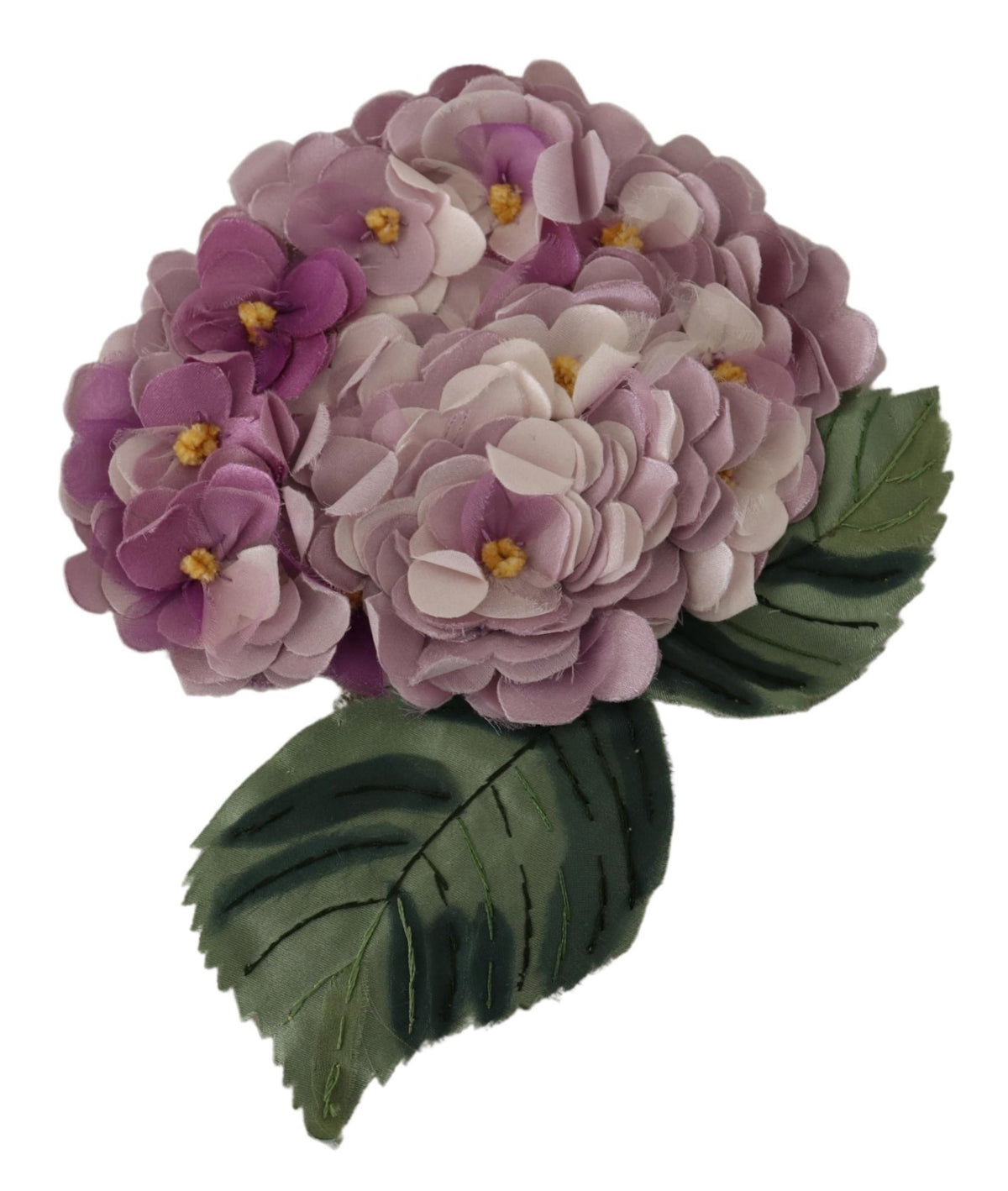 Broche élégante en soie mélangée à fleurs violettes Dolce &amp; Gabbana