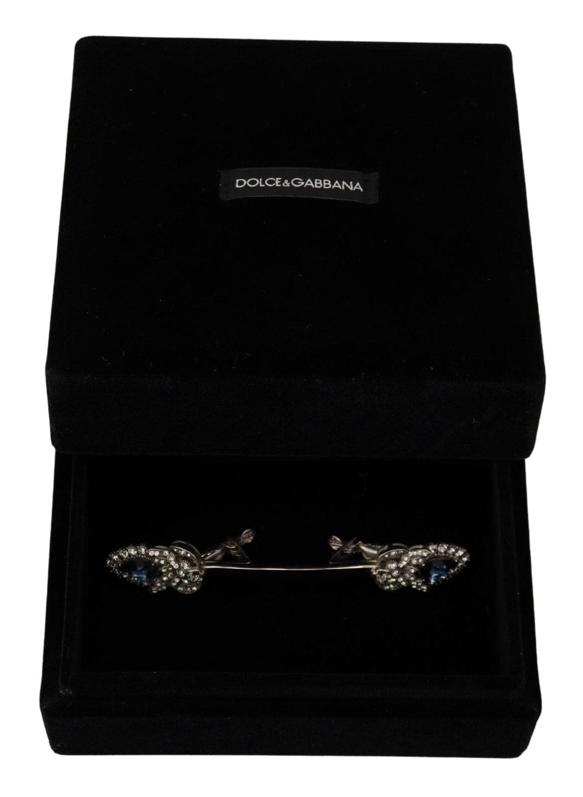 Dolce & Gabbana Elegant Sterling Silver Glass Brooch