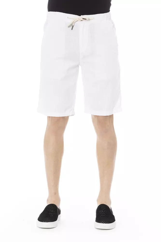 Bermudas elegantes de algodón blanco Baldinini Trend