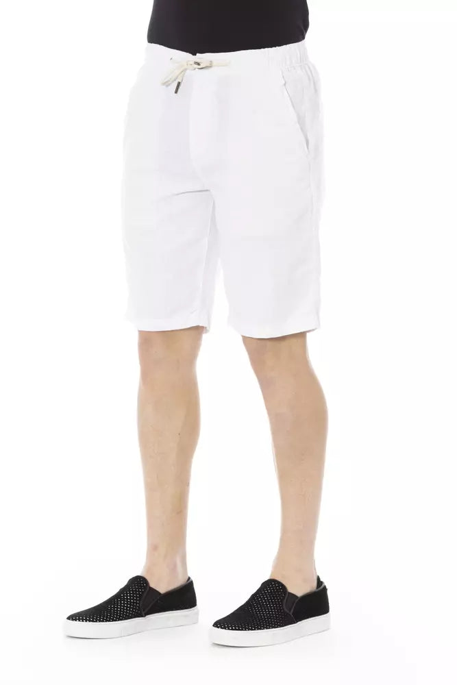 Bermudas elegantes de algodón blanco Baldinini Trend