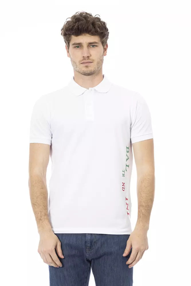 Polo élégant en coton blanc Baldinini Trend