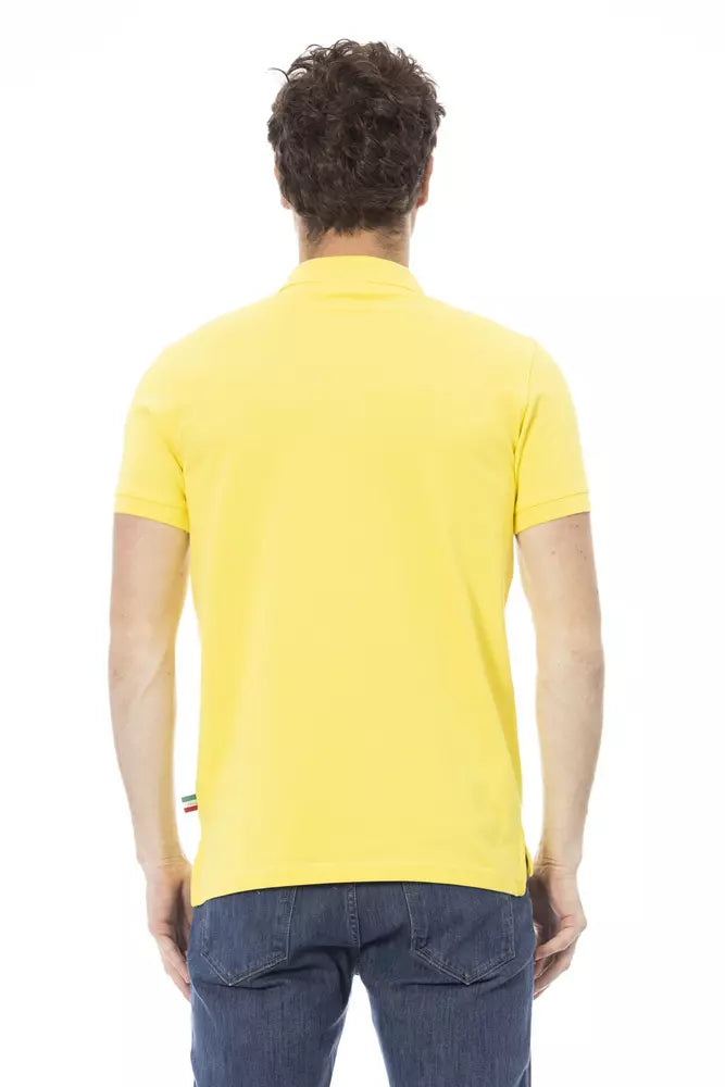 Polo en coton jaune soleil Baldinini Trend avec broderie chic