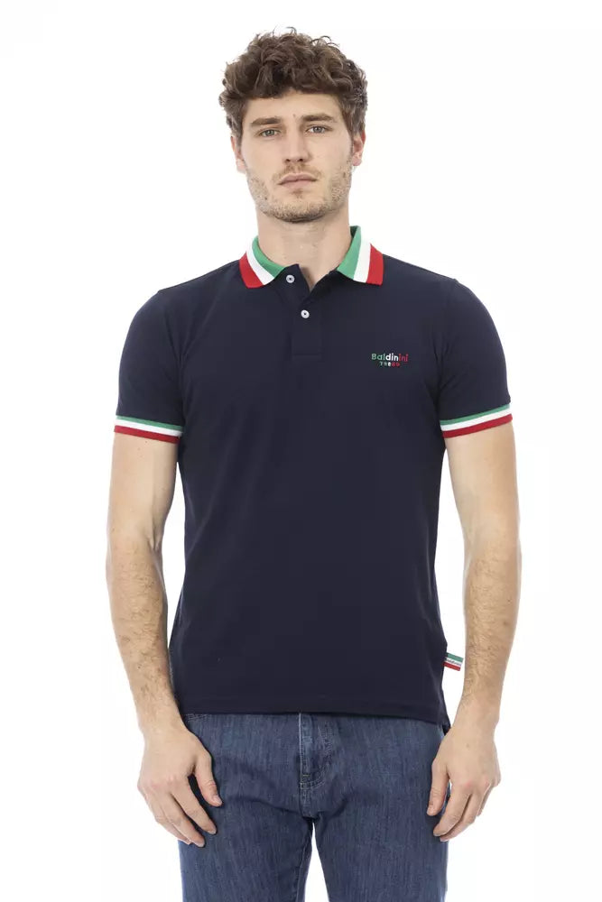 Baldinini Trend Polo en coton à col tricolore