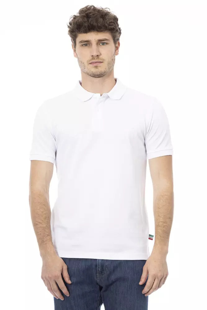 Polo elegante de algodón blanco Baldinini Trend