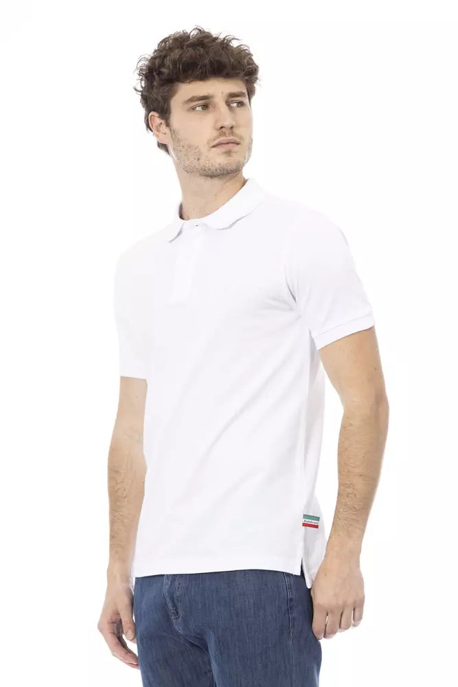 Polo elegante de algodón blanco Baldinini Trend