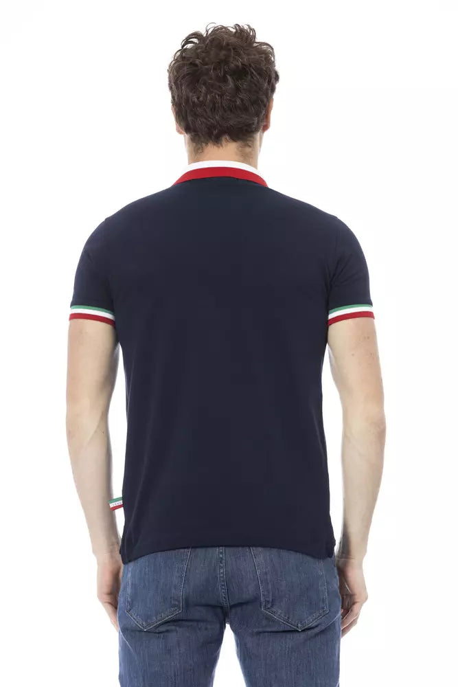 Polo de algodón con cuello tricolor Trend de Baldinini